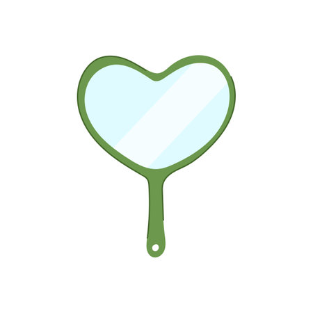 reflection hand mirror cartoon vector illustrationのイラスト素材
