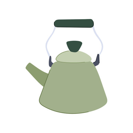teapot kettle cartoon vector illustrationのイラスト素材