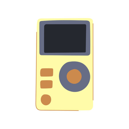 electronic mp3 player cartoon vector illustrationのイラスト素材
