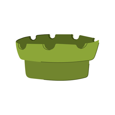 cigarette ashtray cartoon vector illustrationのイラスト素材