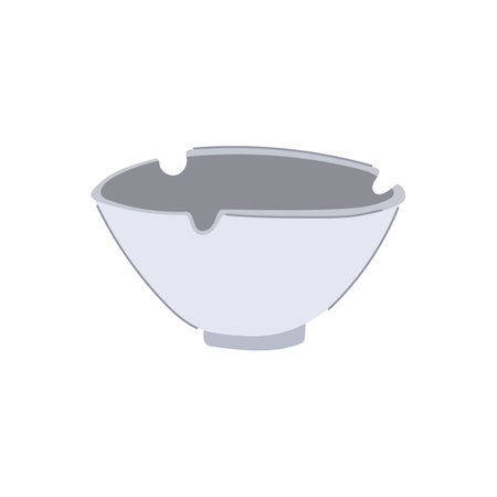 smoking ashtray cartoon vector illustrationのイラスト素材
