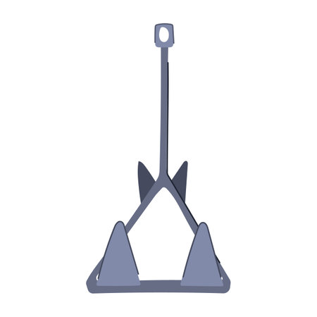 ship boat anchor cartoon vector illustrationのイラスト素材