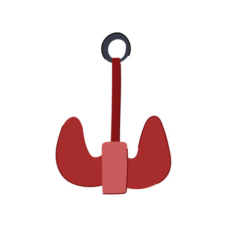 travel boat anchor cartoon vector illustrationのイラスト素材