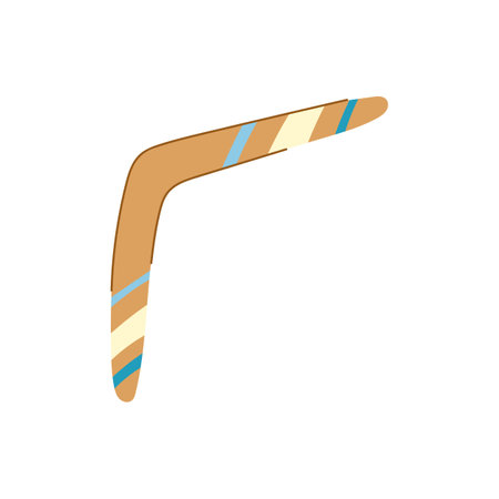 australian boomerang cartoon vector illustrationのイラスト素材