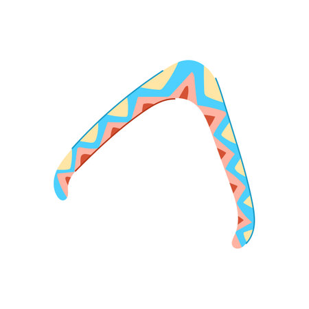 aborigine boomerang cartoon vector illustrationのイラスト素材