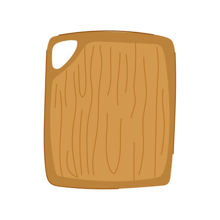 plank chopping board cartoon vector illustrationのイラスト素材