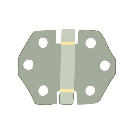 interior door hinge cartoon vector illustrationのイラスト素材