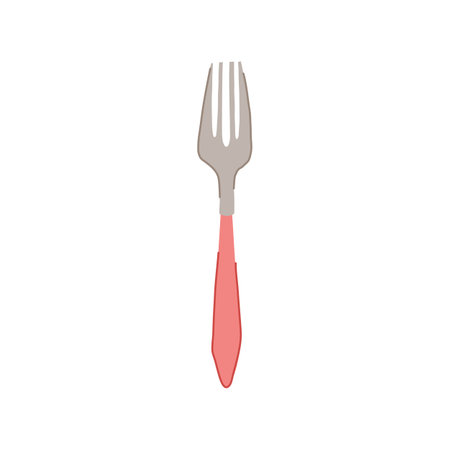plate fork cartoon vector illustrationのイラスト素材