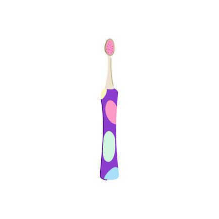 cute kid toothbrush cartoon vector illustrationのイラスト素材