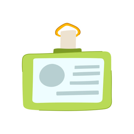 entification id card cartoon vector illustrationのイラスト素材