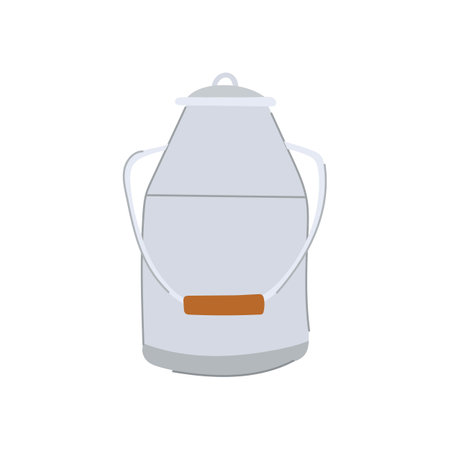 bottle metal milk can cartoon vector illustrationのイラスト素材