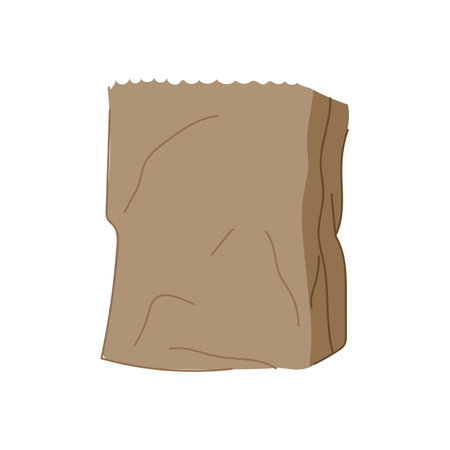 box paper lunch bag cartoon vector illustrationのイラスト素材