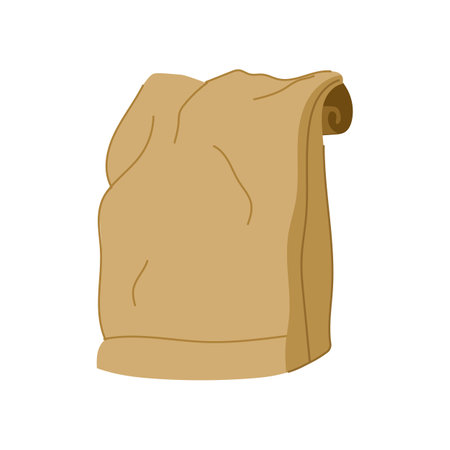 breakfast paper lunch bag cartoon vector illustrationのイラスト素材