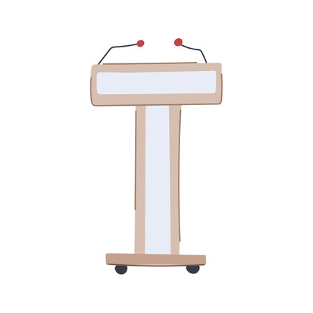 studio podium cartoon vector illustrationのイラスト素材