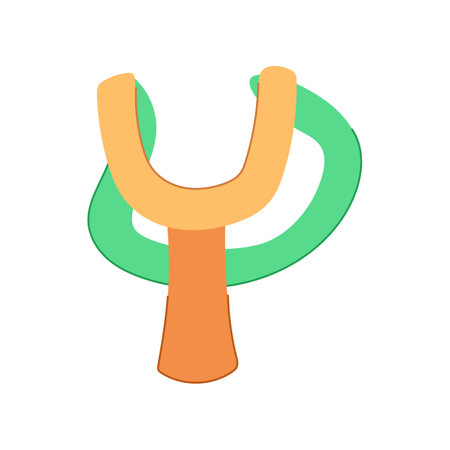 hand slingshot cartoon vector illustrationのイラスト素材