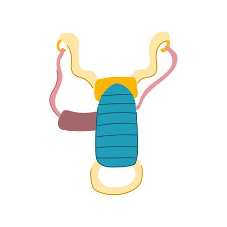 aggressive slingshot cartoon vector illustrationのイラスト素材