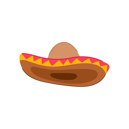 mexico sombrero cartoon vector illustrationのイラスト素材