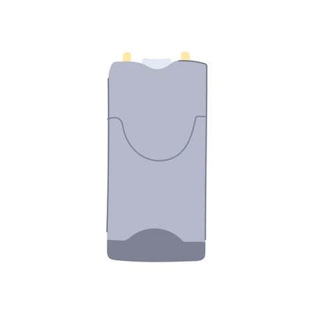 police taser gun cartoon vector illustrationのイラスト素材
