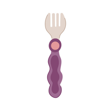 table toddler fork cartoon vector illustrationのイラスト素材