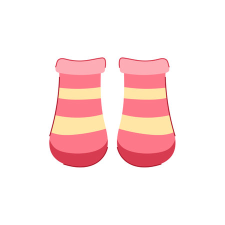 match toddler socks cartoon vector illustrationのイラスト素材