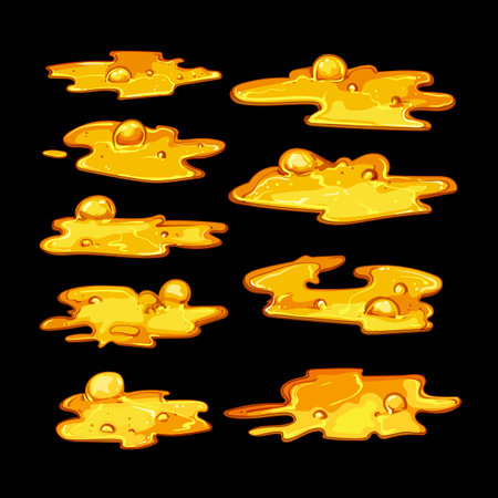 lava hot set cartoon vector illustrationのイラスト素材