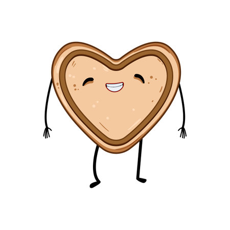 food cookie character cartoon vector illustrationのイラスト素材