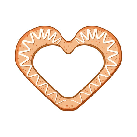 decoration gingerbread cartoon vector illustrationのイラスト素材