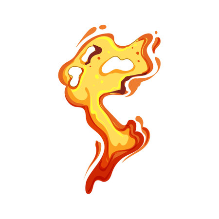motion lava splash cartoon vector illustrationのイラスト素材