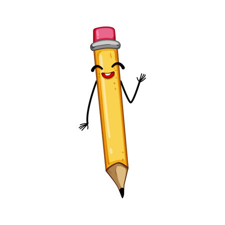 collection pen character cartoon vector illustrationのイラスト素材