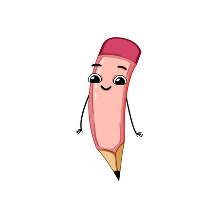 face pen character cartoon vector illustrationのイラスト素材