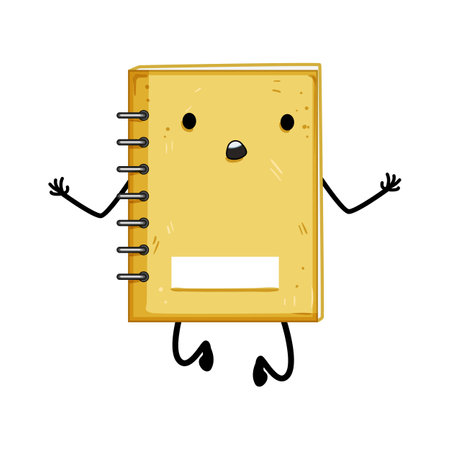 pencil stationery character cartoon vector illustrationのイラスト素材