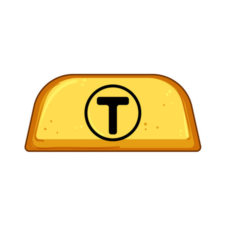 business taxi sign cartoon vector illustrationのイラスト素材