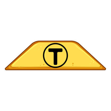 city taxi sign cartoon vector illustrationのイラスト素材