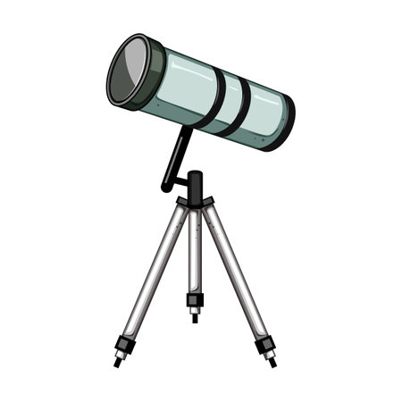 star telescope cartoon vector illustrationのイラスト素材