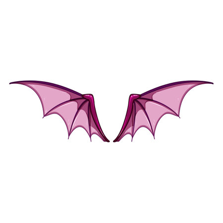 black wings dragon cartoon vector illustration