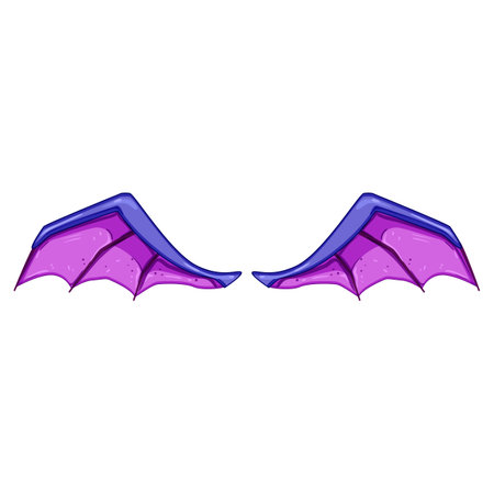 symbol wings dragon cartoon vector illustrationのイラスト素材