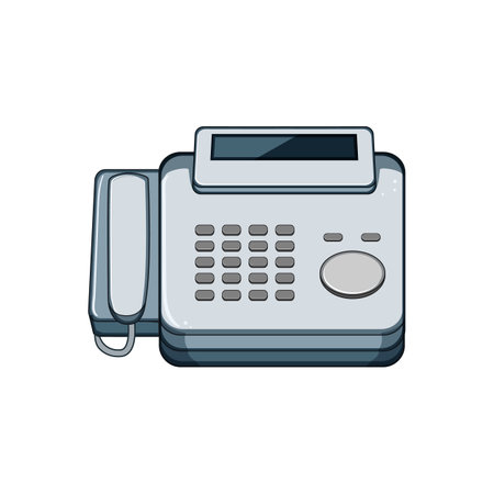 symbol fax machine cartoon vector illustrationのイラスト素材