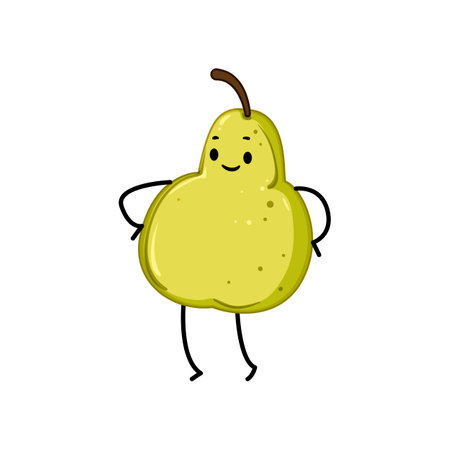 cucumber fruit vegetable character cartoon vector illustrationのイラスト素材
