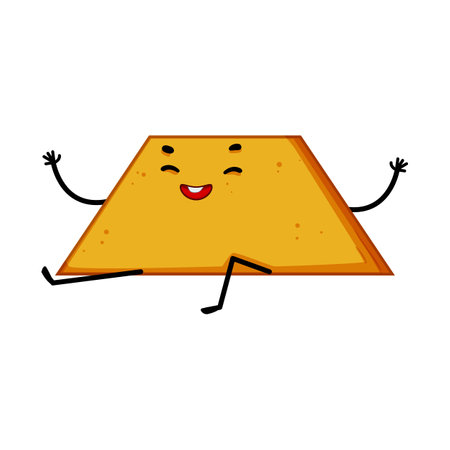 circle geometric shape character cartoon vector illustrationのイラスト素材