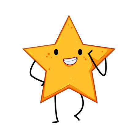 funny geometric shape character cartoon vector illustrationのイラスト素材