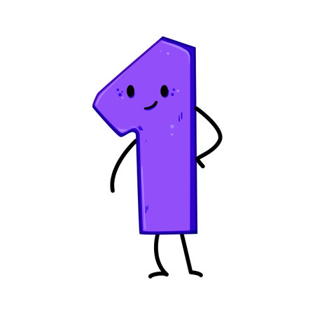 alphabet number character cartoon vector illustrationのイラスト素材