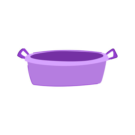 bowl basin plastic cartoon vector illustrationのイラスト素材
