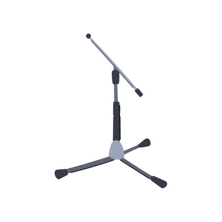 retro microphone stand cartoon vector illustrationのイラスト素材