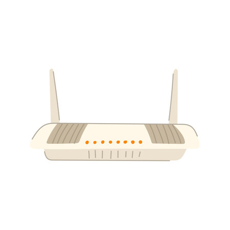 network router cartoon vector illustrationのイラスト素材