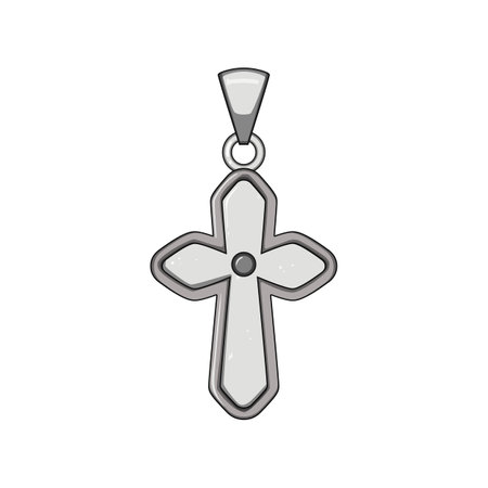 holy cross christian cartoon vector illustrationのイラスト素材