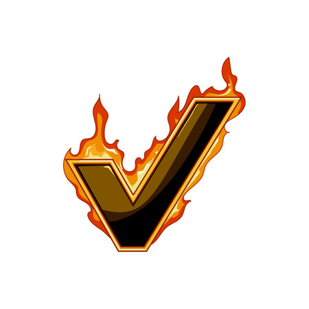 menu fire game button cartoon vector illustrationのイラスト素材