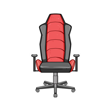 computer game chair cartoon vector illustrationのイラスト素材