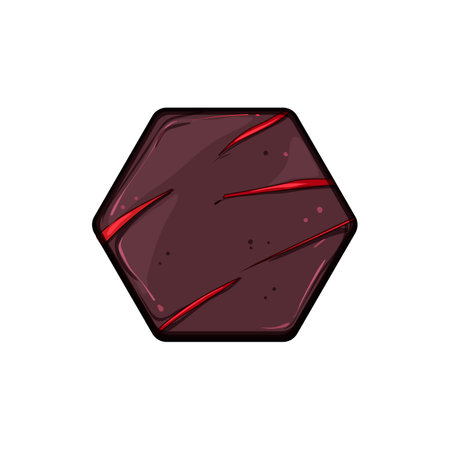ui lava game button cartoon vector illustrationのイラスト素材