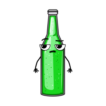 cola soda bottle character cartoon vector illustrationのイラスト素材