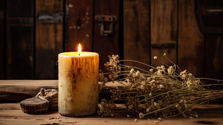 handmade rustic candleの素材